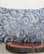 Gray Ribbon Scrolls 12"x26" Silk Lumbar Pillow Cover, Silver Spirit