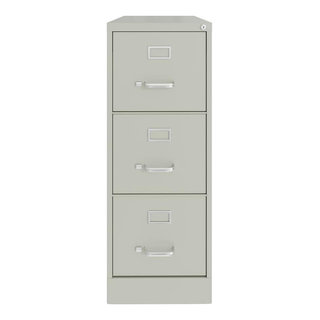 Space Solutions 3 Drawer Metal Vertical File Cabinet with Lock