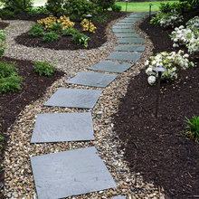 Walkways and stones outside