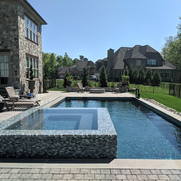 Beautiful Glass Tile Clean Lines Pool