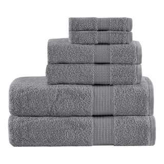 Madison Park Signature 800GSM 100-percent Cotton Bath Sheet Antimicrobial 2 Piece Set - Grey