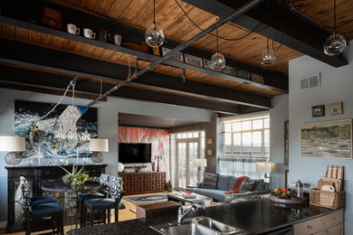 Inspiration for an industrial home design remodel in Richmond