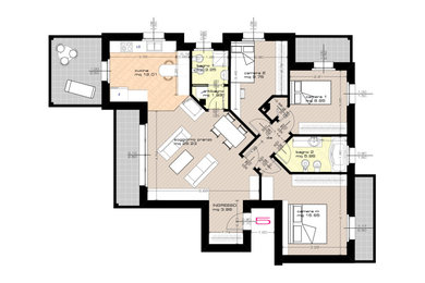 studio disposizione spazi interni di piu appartamenti