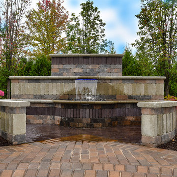 Backyard Estate with gazebo fireplace & water feature