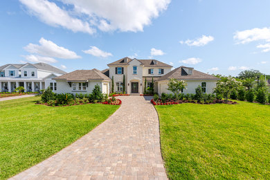 Transitional exterior home idea in Jacksonville