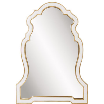Cleopatra Keyhole Mirror - White