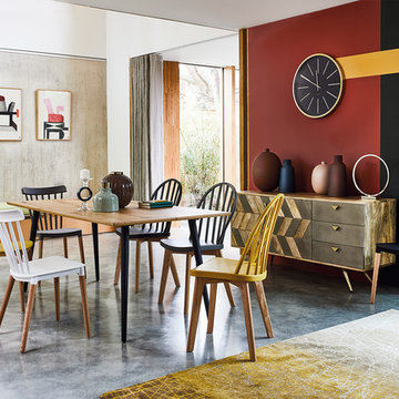 Graphic Form | Colourful Mid Century Dining Room
