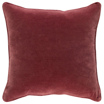 Safflower SAFF-7193 Pillow Cover, Garnet, 18"x18", Pillow Cover Only