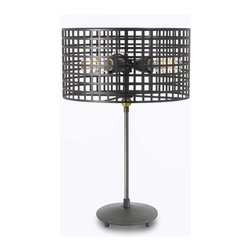 Cubix 16" Table Lamp | Oil Bronze - Table Lamps