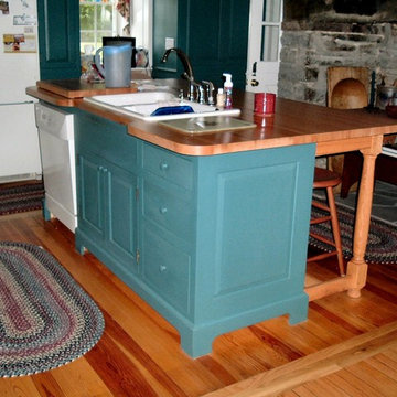 Kitchen island by D. C. Nauman, Chairmaker & Cabinetmaker