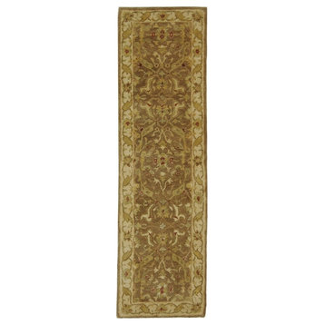 Safavieh Antiquity Collection AT311 Rug, Brown/Gold, 2'3"x12'