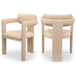 Meridian Furniture - Brenda Upholstered Dining Chair, Tan, Vegan Leather, Set of 2 - Indulge in the allure of the Tan Vegan Leather Brenda Dining Chair by Meridian Furniture. Its captivating design and luxurious finish elevate any space with effortless elegance. Crafted with precision and durability in mind, this stunning piece becomes the focal point of gatherings, fostering moments of connection and warmth. Embrace sophistication and style with the Brenda Dining Chair, a testament to exquisite taste and timeless beauty.