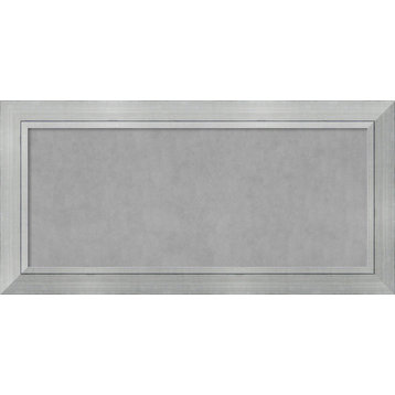Framed Magnetic Board, Romano Silver Wood, 55x27