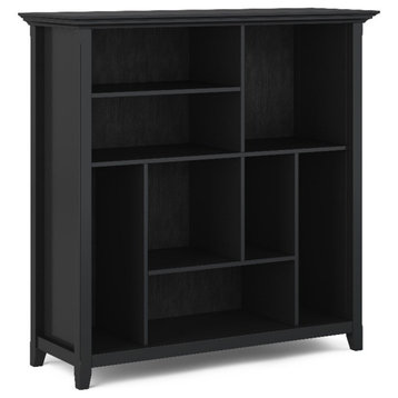 Amherst SOLID WOOD 44x44 inch Transitional Bookcase and Storage Unit in Black