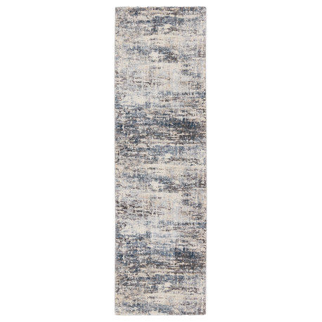 Vibe by Jaipur Living Benton Abstract Area Rug, Blue/Gray, 3'x10'