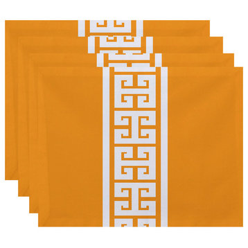 18"x14" Key Stripe, Stripe Print Placemat, Yellow, Set of 4