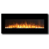 Rigel 50" Black Ventless Heater Electric Wall Mounted Fireplace, Pebble