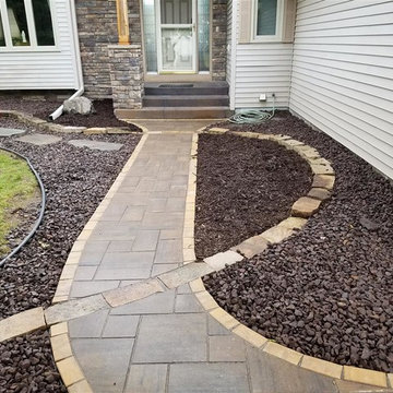 Natural Stone Inlay Paver Sidewalk