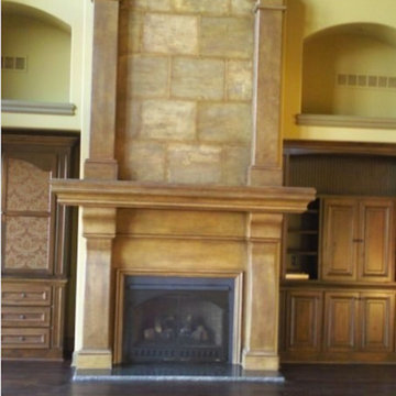 Faux Finish Fireplace Mantle- Castle