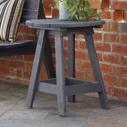 Original 1041 Outdoor Pine Round Side Table - Outdoor Side Tables