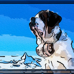 St Bernard & A Mountain - Prints And Posters