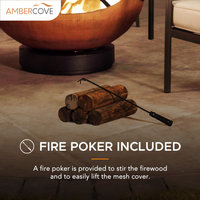 Sunjoy Montague 34" Round Woodburning Firepit