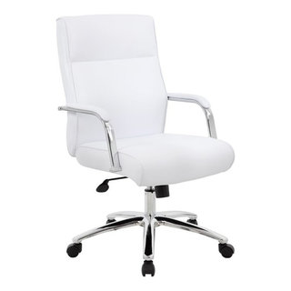 Boss CaressoftPlus Chrome Finish Executive Chair - Beige