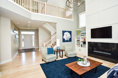 Living room - transitional living room idea in Other