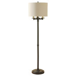 StyleCraft Home Collection - Madison Bronze Finish Four Arm Floor Lamp With Fabric Drum Shade - Accent your decor with this lovely Floor Lamp.