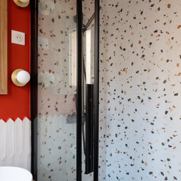 Cuisine et salle d’eau contemporaines, 45m² à Paris