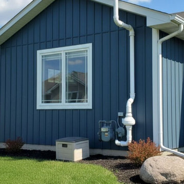 Exterior Radon System on Board & Batten Home
