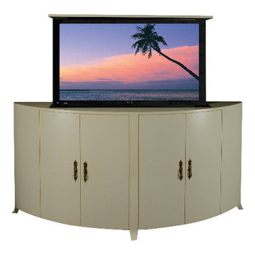 Eclipse Transitional TV Lift Cabinet, Cabinet Tronix US Made TV Lift Cabinets