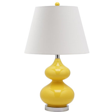 Eva Double Gourd Glass Lamp - Yellow