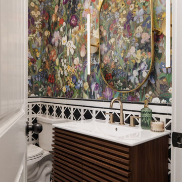 Moody Botanicals Meet Garden Maximalism in a Statement-Making Powder Room