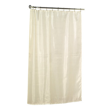 Extra Long (78'') Polyester Fabric Shower Curtain Liner in Ivory