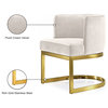 The Fay Dining Chair, Velvet, Cream, Gold Base