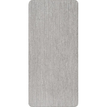 nuLOOM Casual Braided Anti Fatigue Kitchen Comfort Mat, Light Grey, 20"x342"