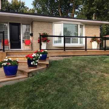 Aluminum and Glass Porch Railings - 123