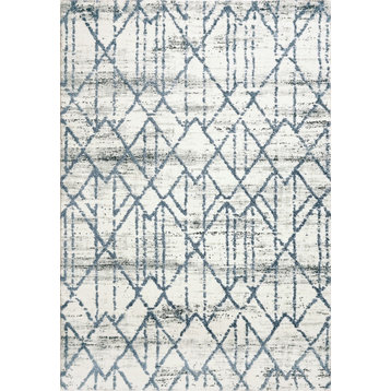 Troya Gray And Ivory Area Rug, 3.11'x5.7'