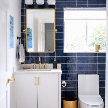 Bold Blue Guest Bath