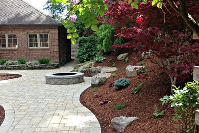 Indiana Residence: Patio, Walkway, Firepit, Planting