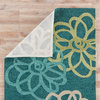 Jaipur Living Blossomed Indoor/Outdoor Floral Teal/Green Area Rug, 7'6"x9'6"