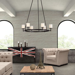 Zuo Gibbsite Ceiling Lamp Rust & Frosted White - SKU: 98264 - Pendant Lighting