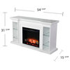 Harwich Touch Screen Electric Fireplace With Bookcase