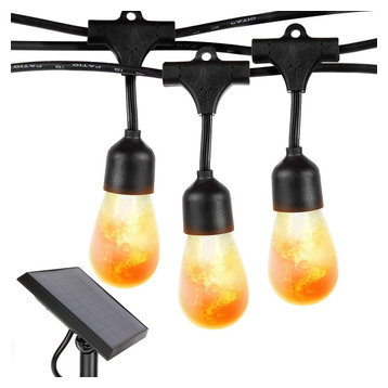 Solar Ambience Pro with Flaming, Flickering LED Bulbs, Hanging