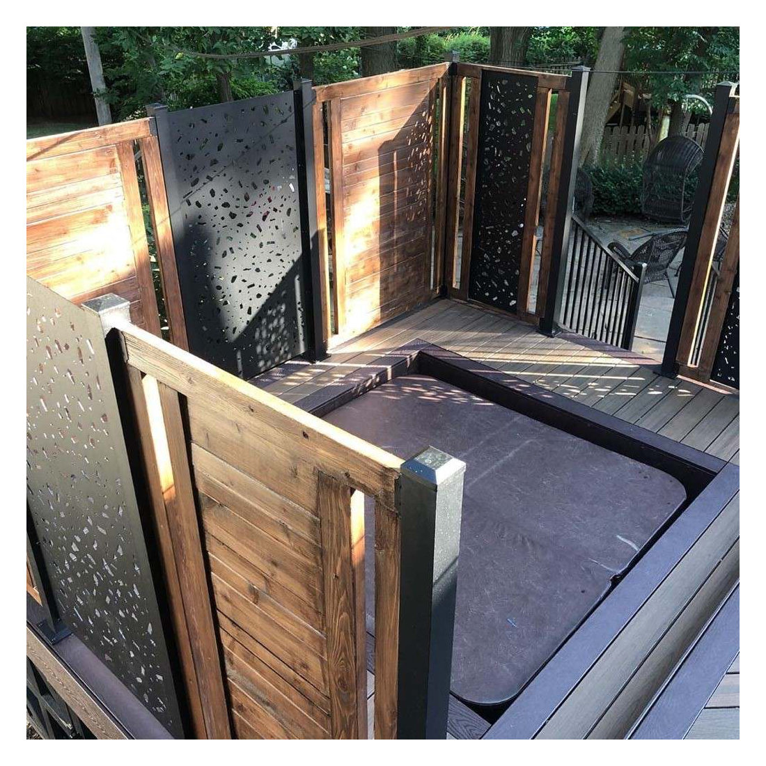Backyard Spa Privacy Wall