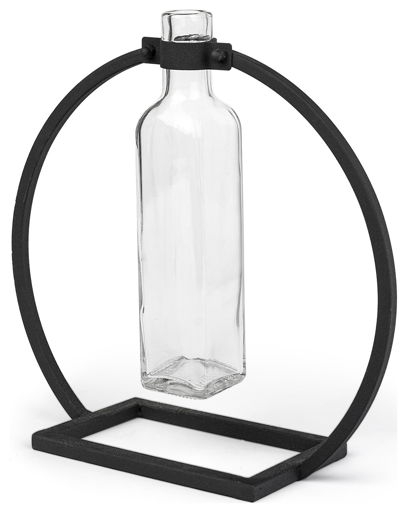 Picture Idea: Modern Industrial Black Rectangle Metal And Glass Vase