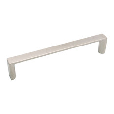 Matte Nickel Bar Drawer Handles, Large, Set of 5