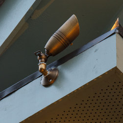 Marietta, GA House and Backyard Project Brass Up Light - Outdoor Lighting