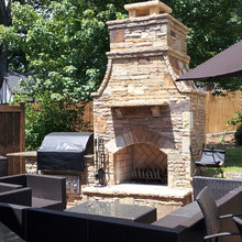 outdoor fireplace